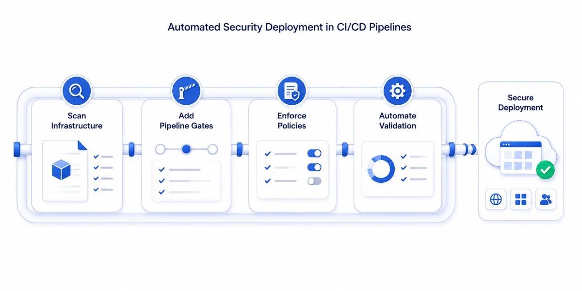 an image indicating the automated security deployment in CI/CD pipelines